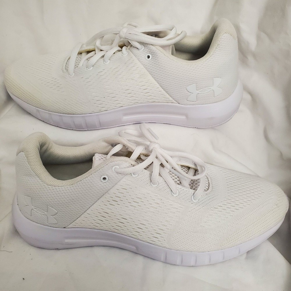 Under Armour Ua Micro G Pursuit Mens Running Shoes White Size 8.5 3000011-112
